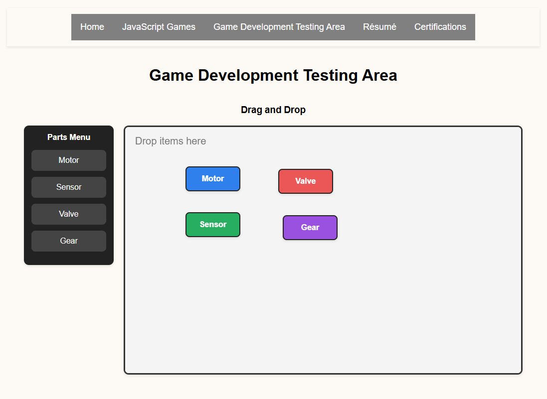 Screenshot of Drag-n-drop
